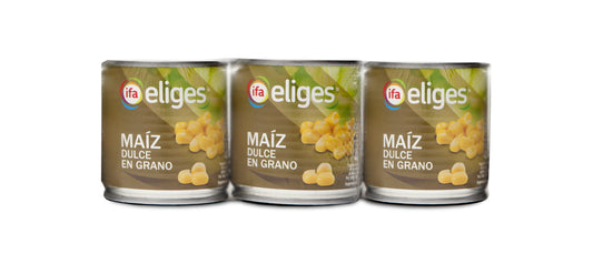 Maíz dulce grano lata Ifa eliges p3 140g/u escurr La Despensa