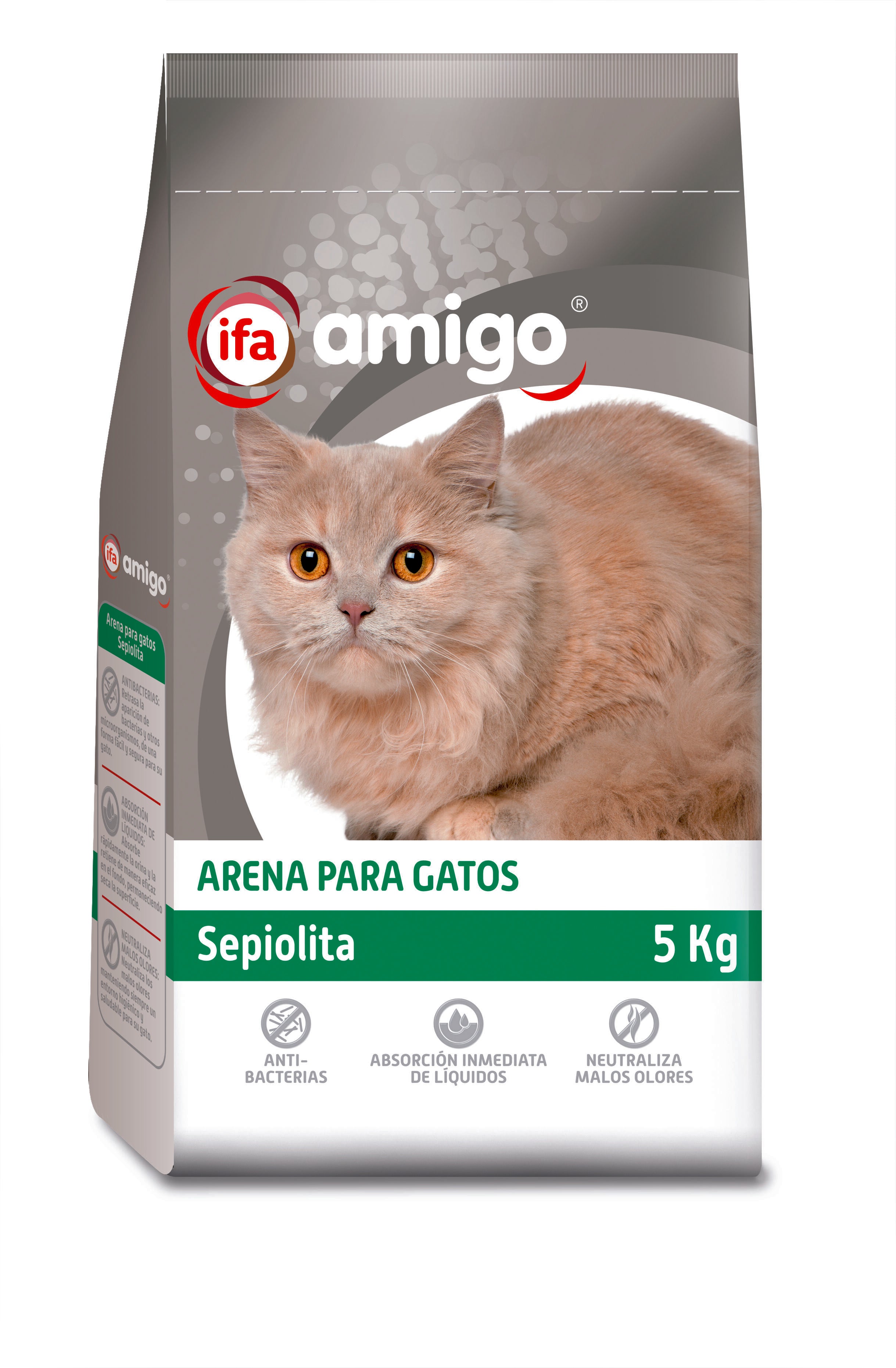 Arena gatos sepiolita Ifa amigo 5kg