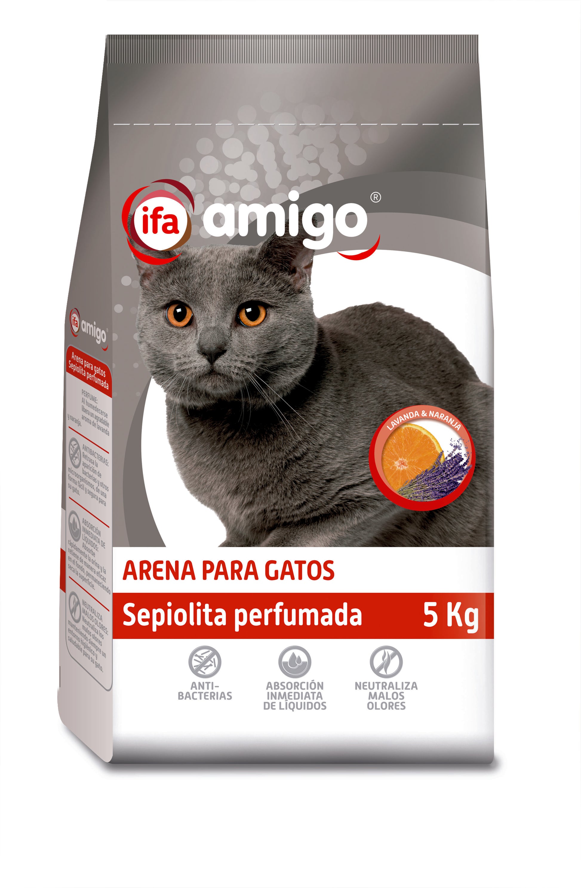 Arena gatos perfumada saco Ifa amigo 5kg