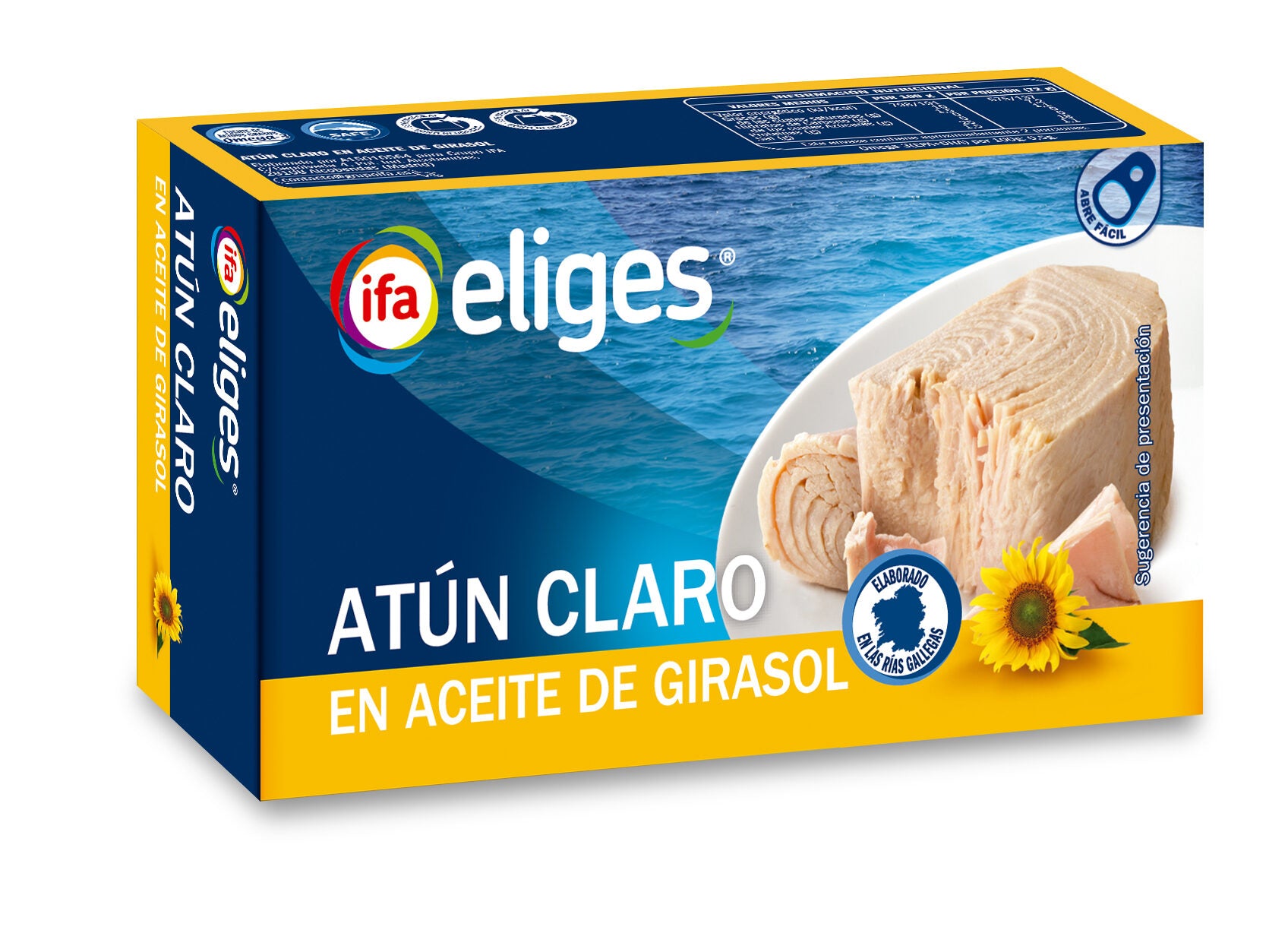 Atun claro aceite vegetal lata Ifa eliges 72g escurr
