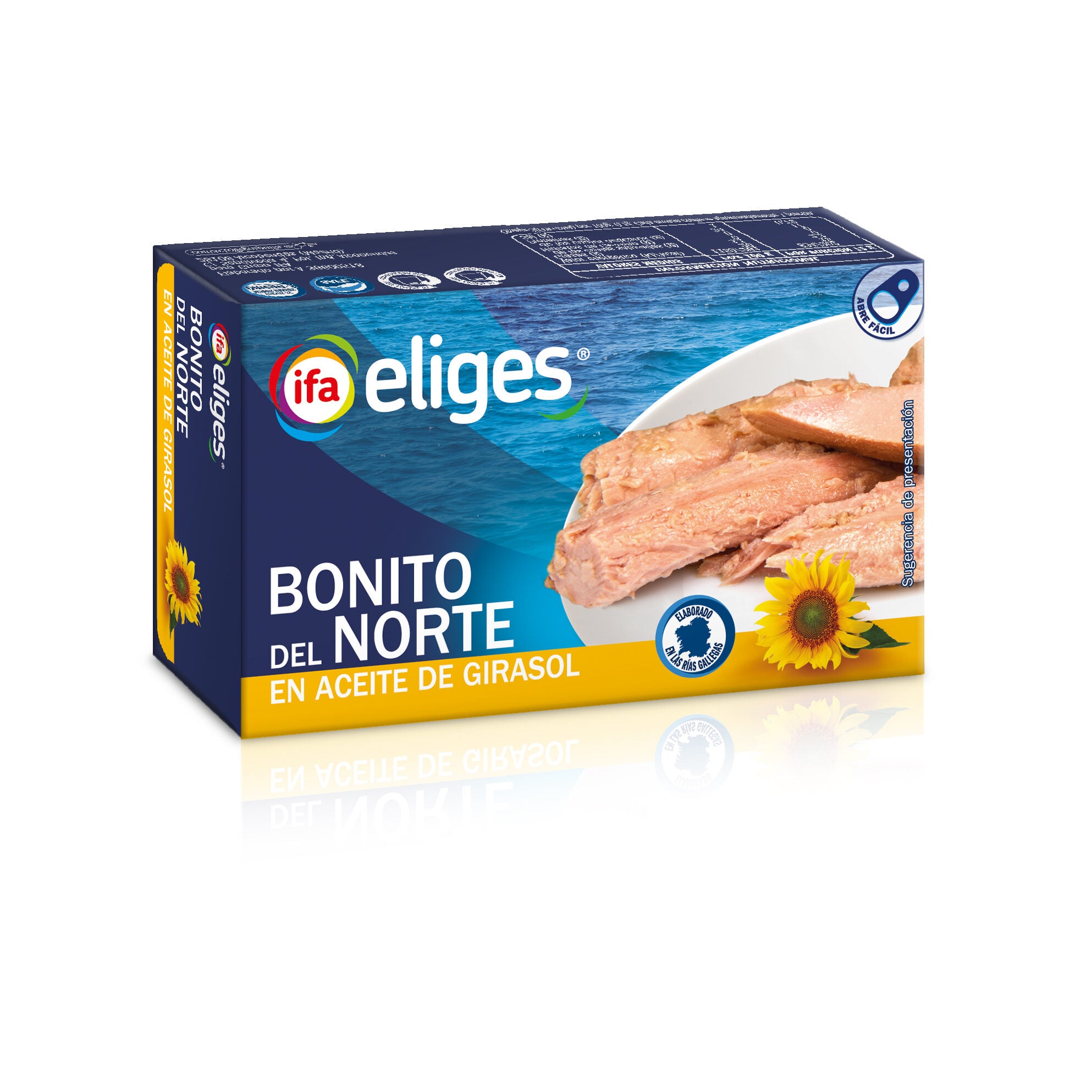 Bonito del norte aceite girasol ol120 Ifa eliges 72g escurr