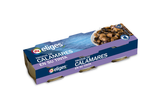 Calamar en su tinta r-85 lata Ifa eliges p3 55g/u escurr La Despensa