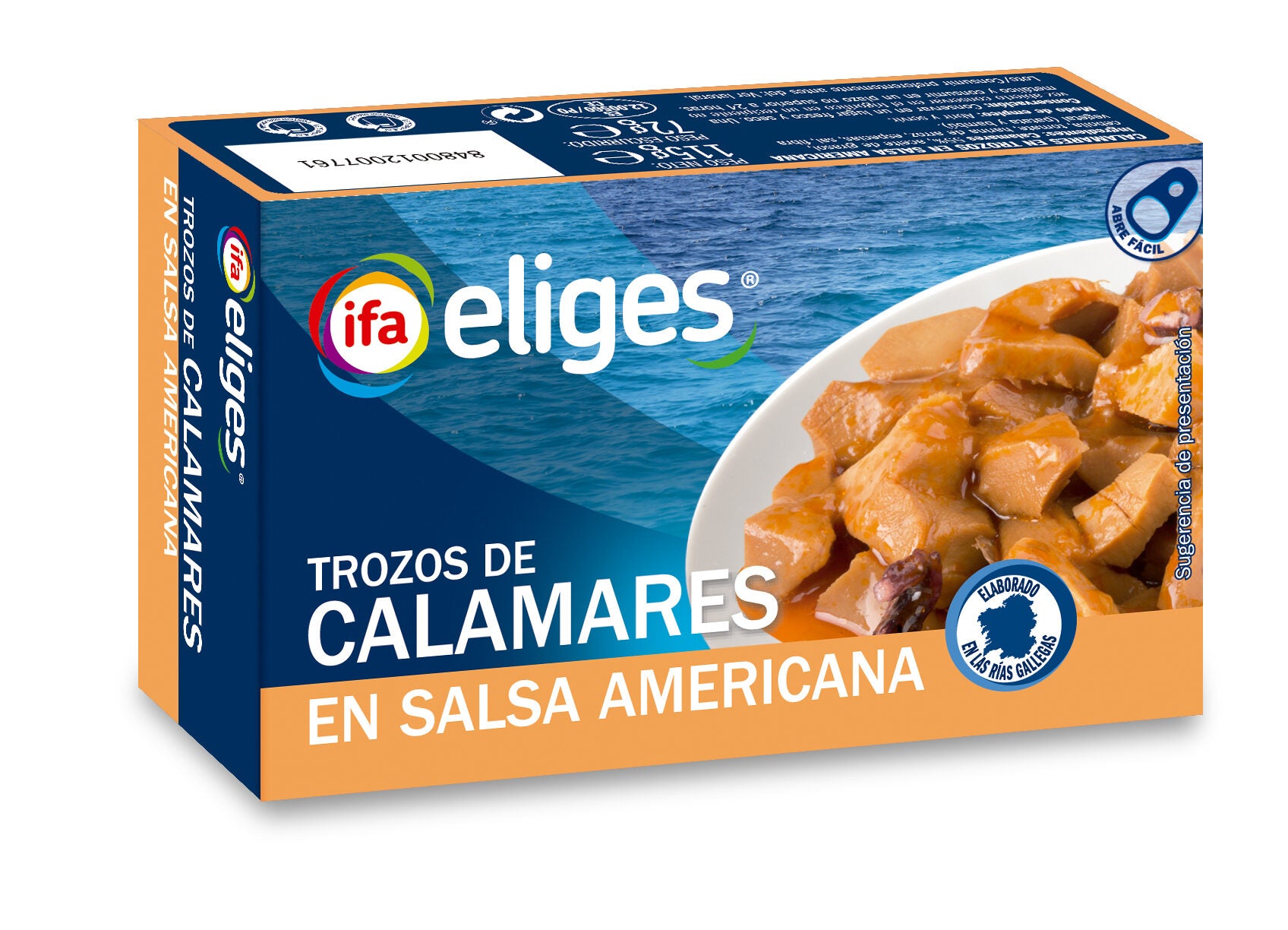 Calamar salsa americana lata Ifa eliges 72g escurr