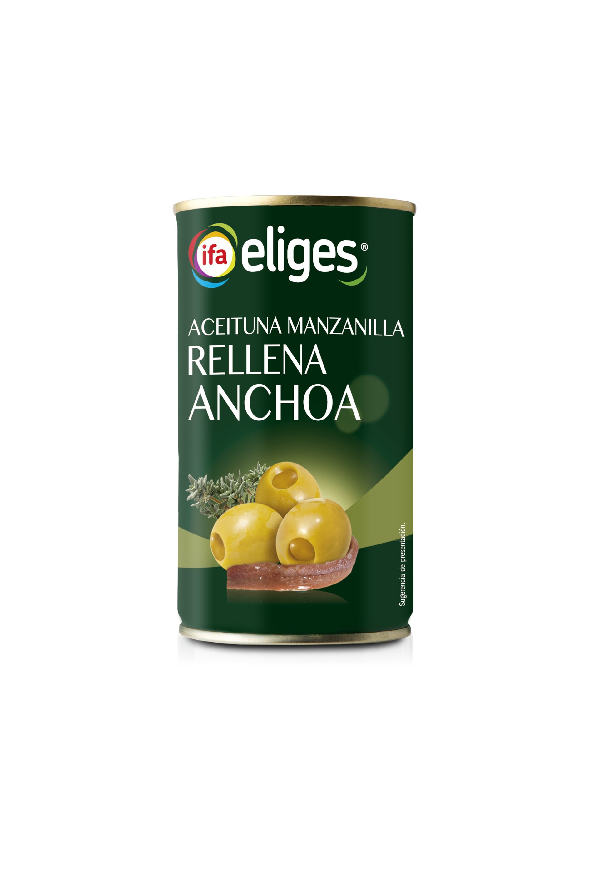 Aceituna manzanilla rellenas anchoa gigantes Ifa eliges 150g escurr