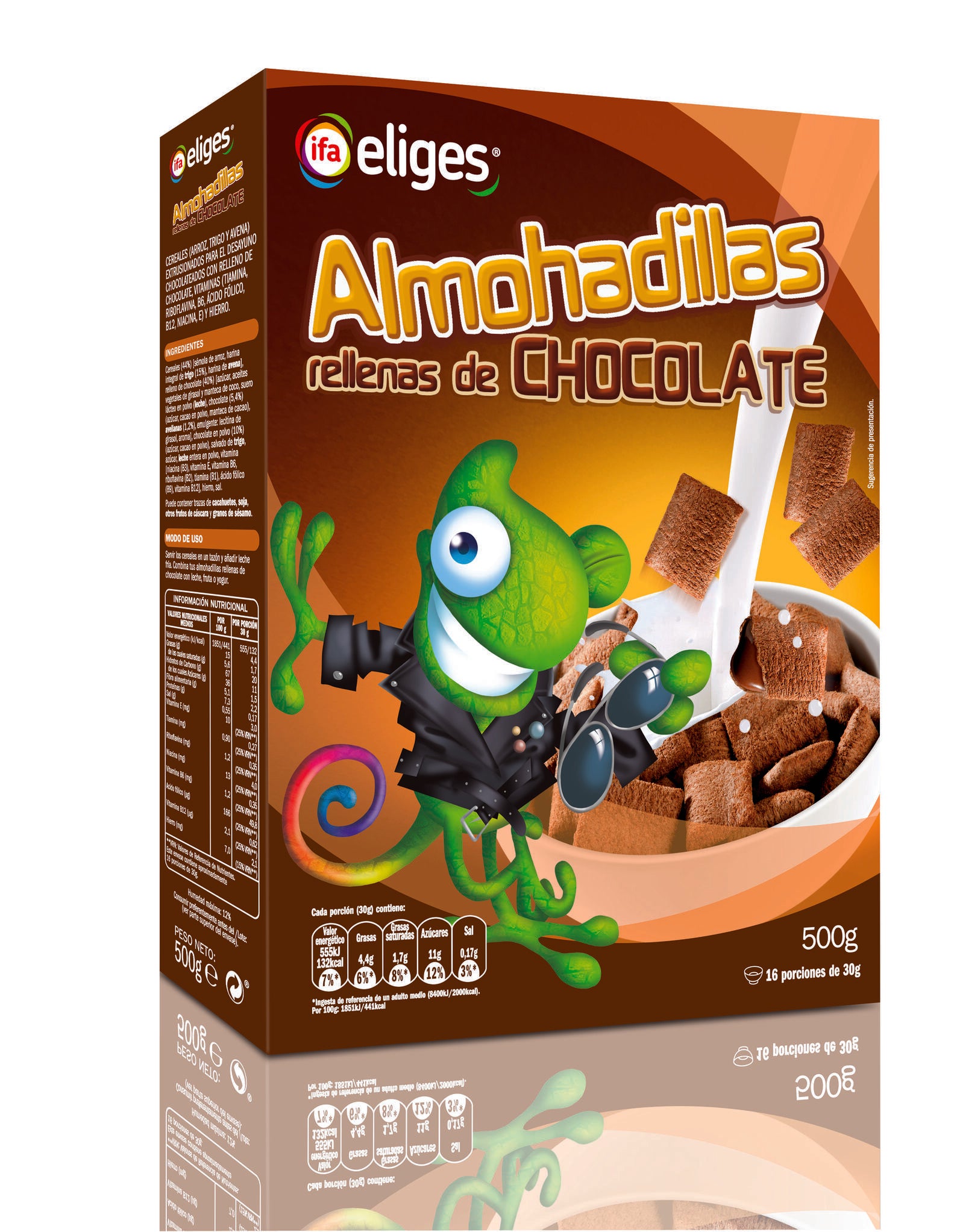 Cereal almohadilla relleno chocolate Ifa eliges 500g