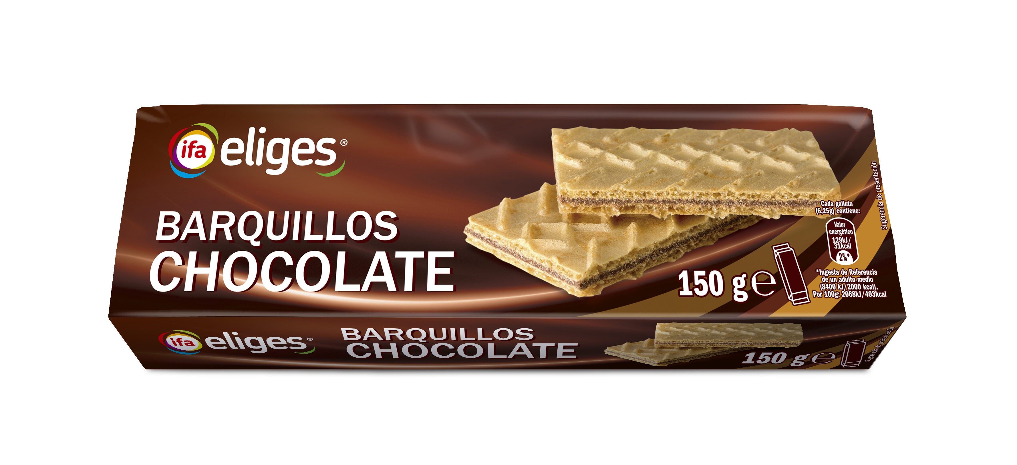 Galleta barquillo chocolate Ifa eliges 150g