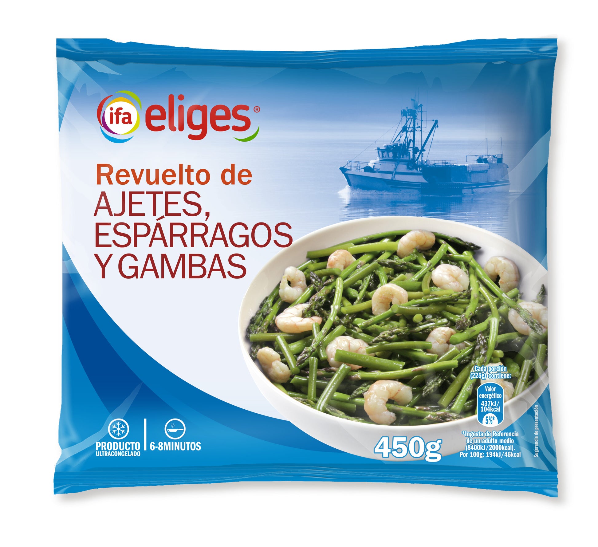 Salto gambas ajetes y trigueros Ifa eliges 450g