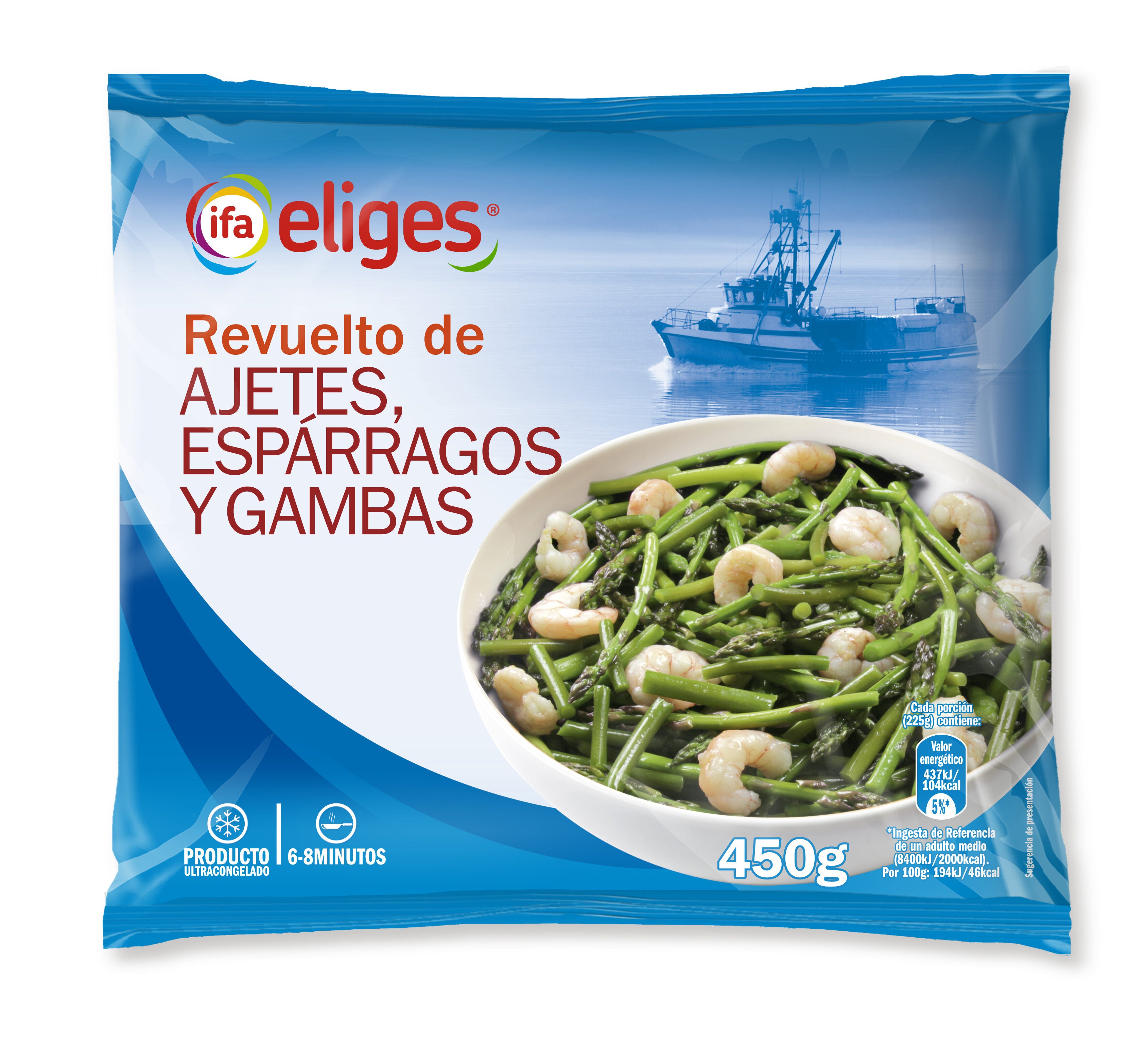 Salto gambas ajetes y trigueros Ifa eliges 450g