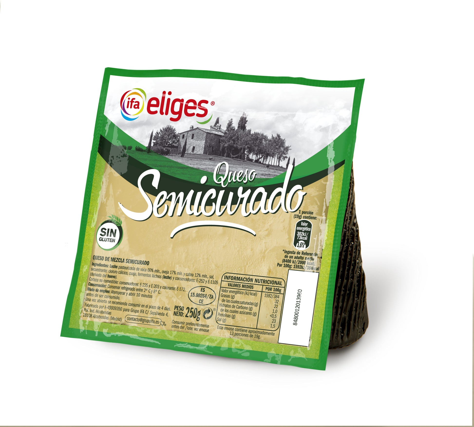 Queso semicurado mezcla cuña Ifa eliges 250g