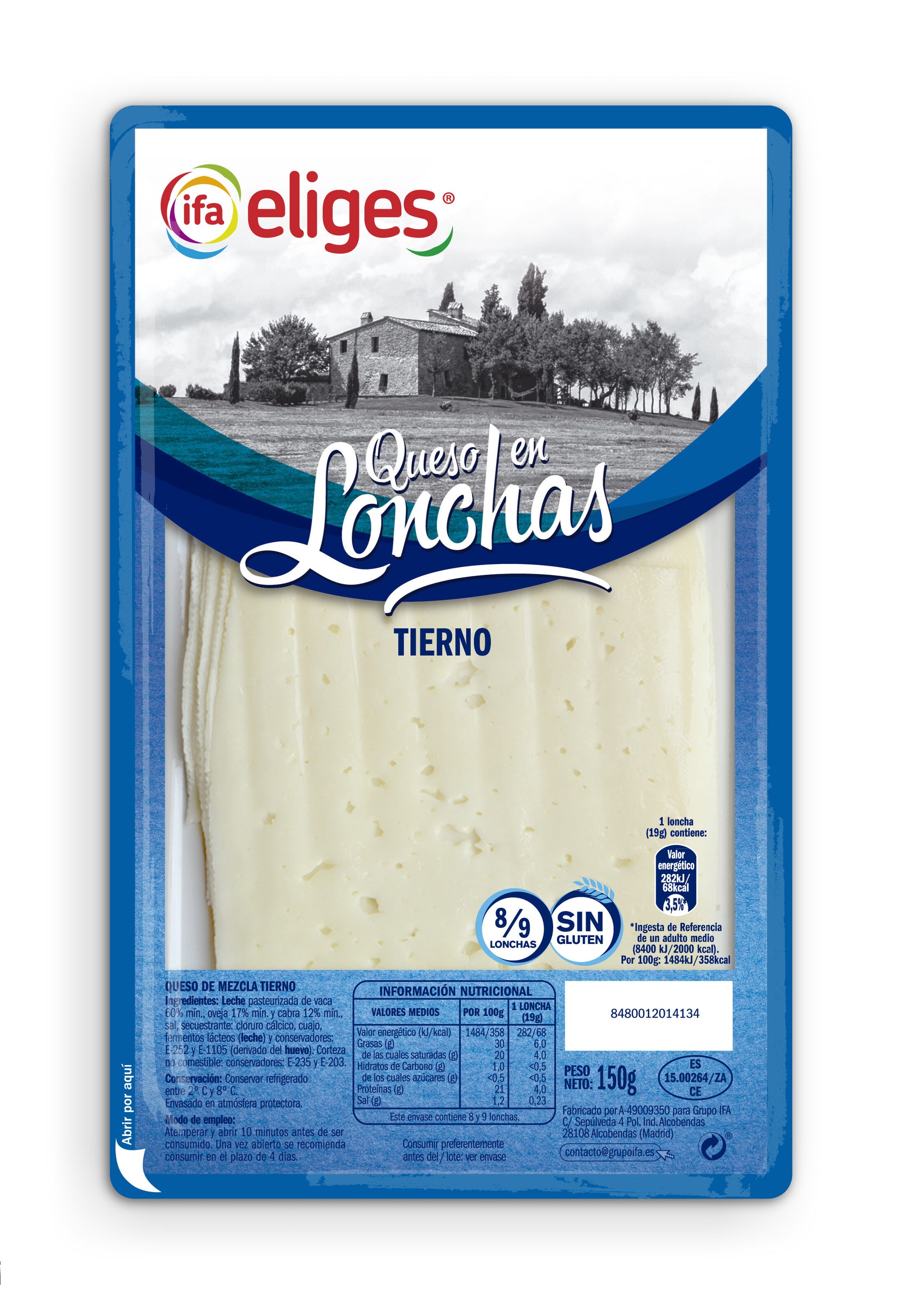 Queso tierno loncha Ifa eliges 150g
