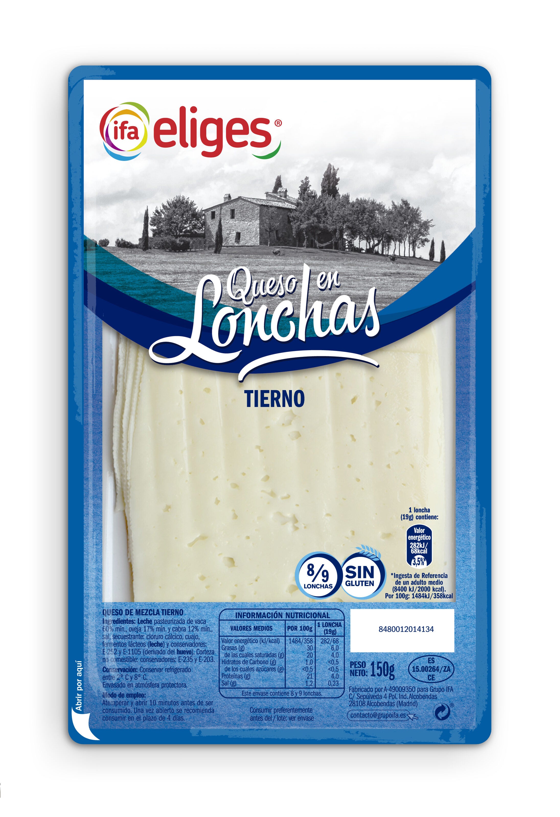 Queso tierno loncha Ifa eliges 150g