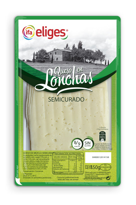 Queso semicurado loncha Ifa eliges 150g La Despensa