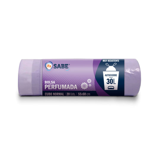 Bolsas basura 30l cierre perfumada blanca Ifa sabe 20u La Despensa