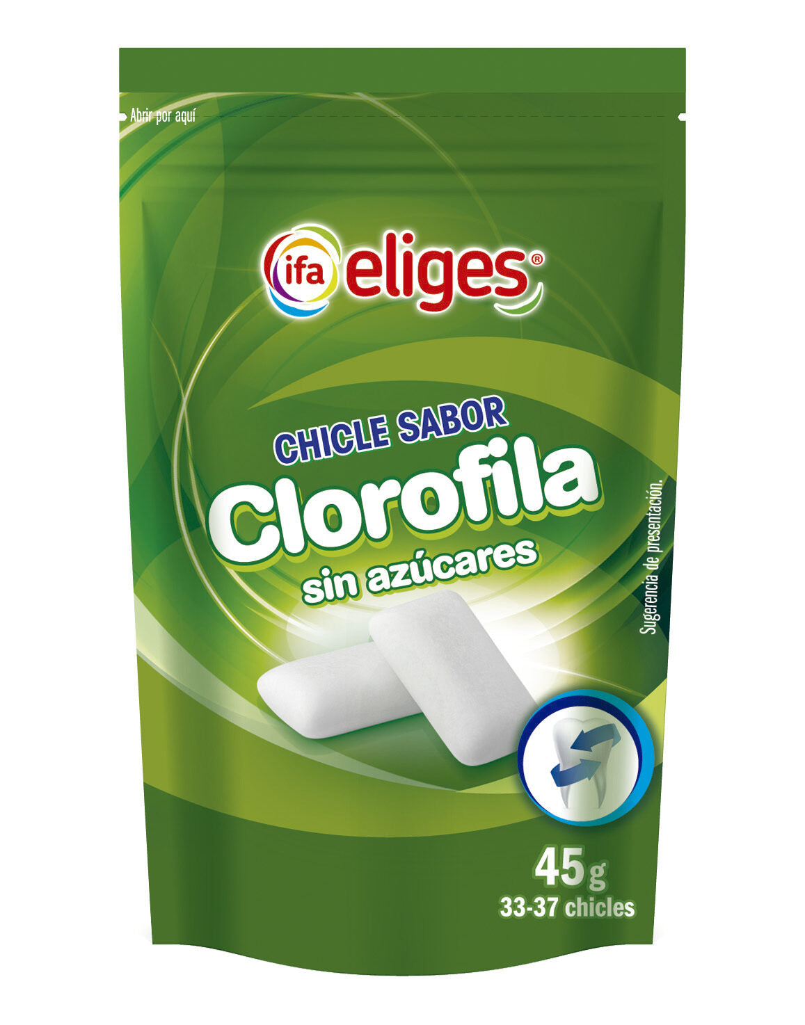Chicle s/azúcar clorofila gragea Ifa eliges 45g