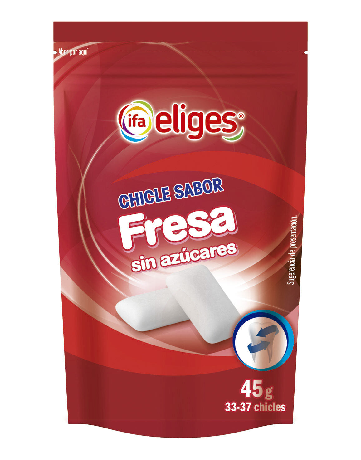 Chicle s/azúcar fresa gragea Ifa eliges 45g