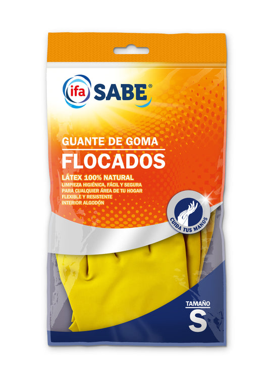 Guante goma flocado pequeño Ifa sabe 1u La Despensa