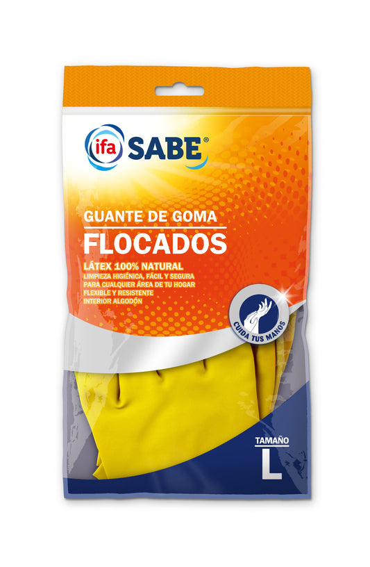 Guante goma flocado grande Ifa sabe 1u La Despensa