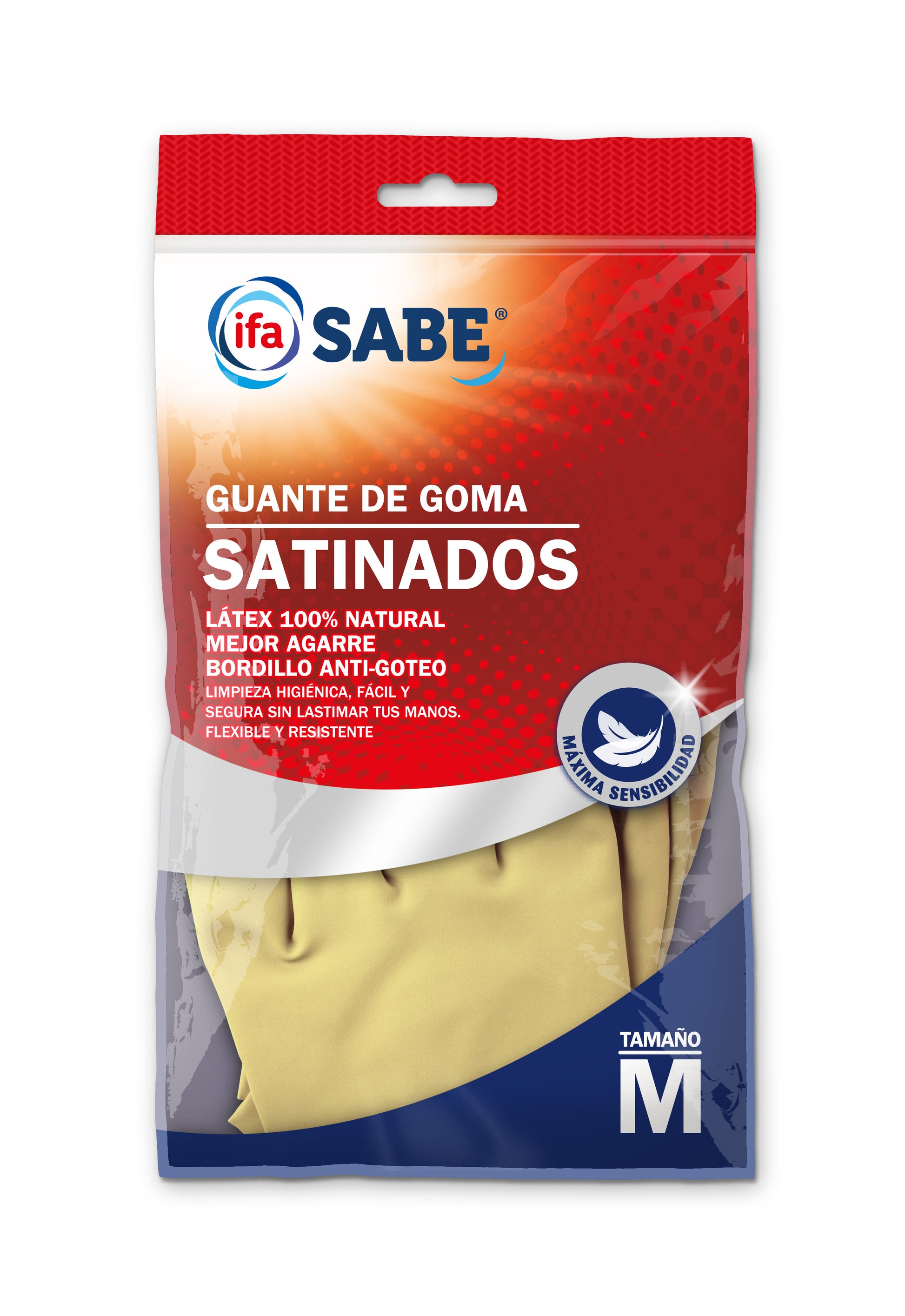 Guante satinado mediano Ifa sabe 1u