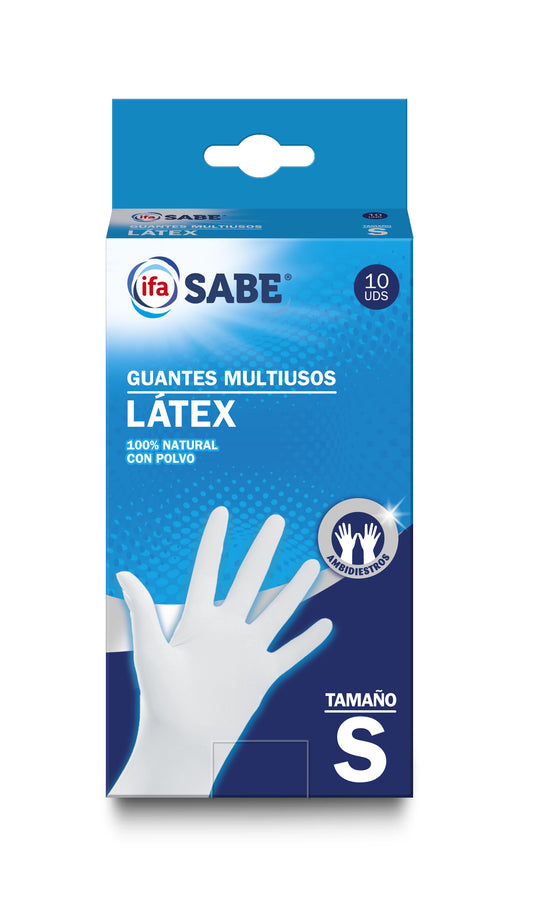 Guante multiuso latex pequeño Ifa sabe 10u La Despensa