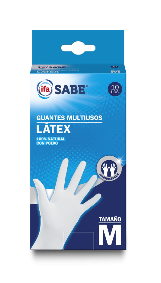 Guante multiuso latex mediano Ifa sabe 10u La Despensa