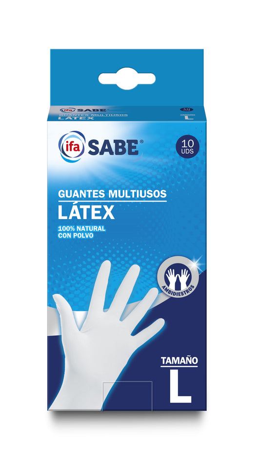 Guante multiuso latex grande Ifa sabe 10u La Despensa