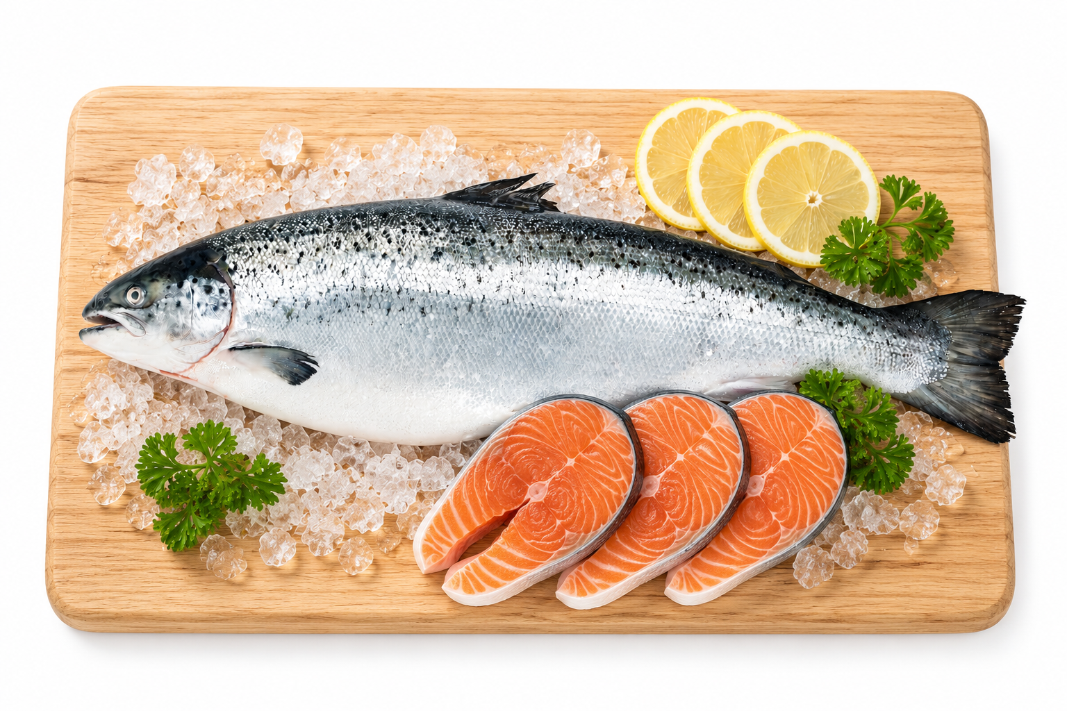 Salmón fresco medios o enteros 4/5kg