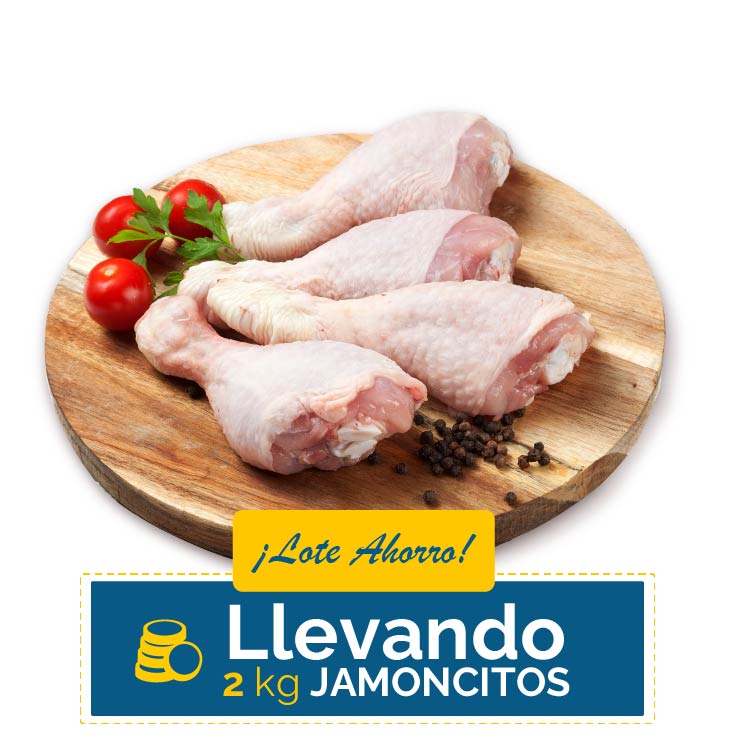 Jamoncito de pollo (muslo de pollo) llevando 2 kilos