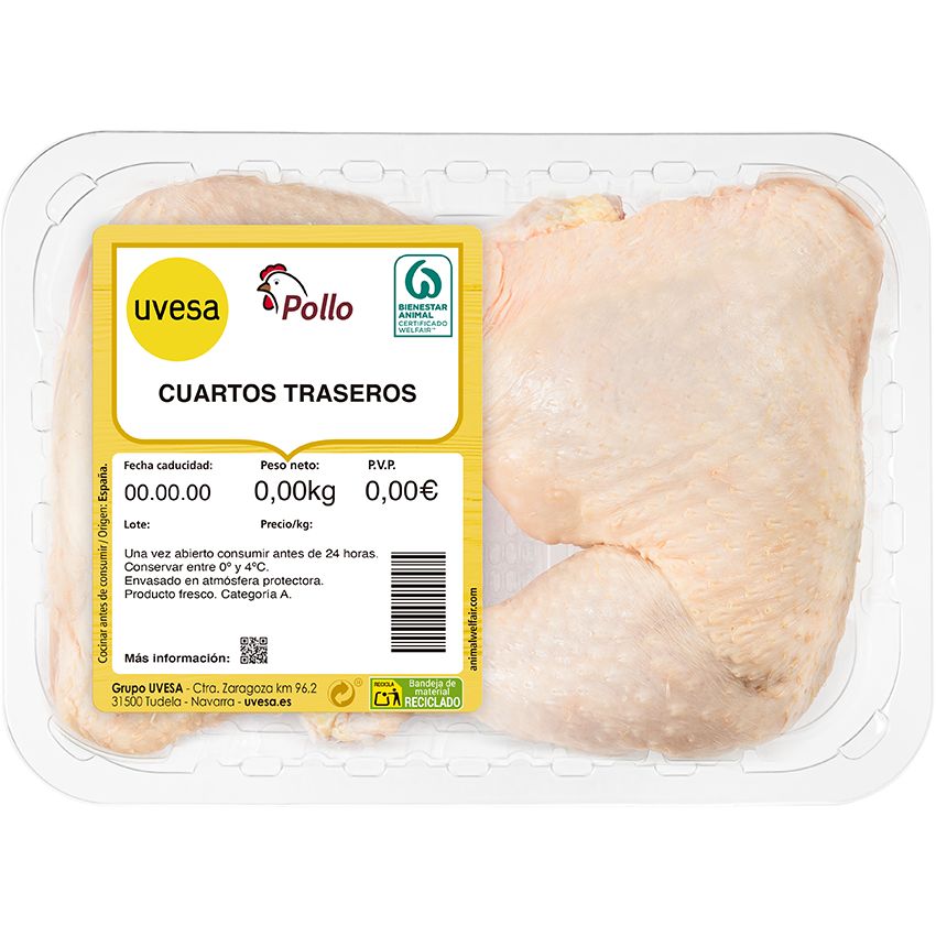 Cuartos traseros Pollo Bandeja