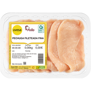Pechuga fileteada Pollo Bandeja