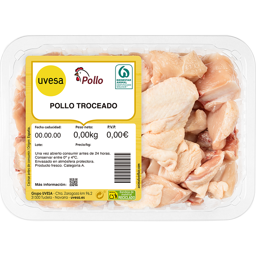 Pollo troceado  Bandeja