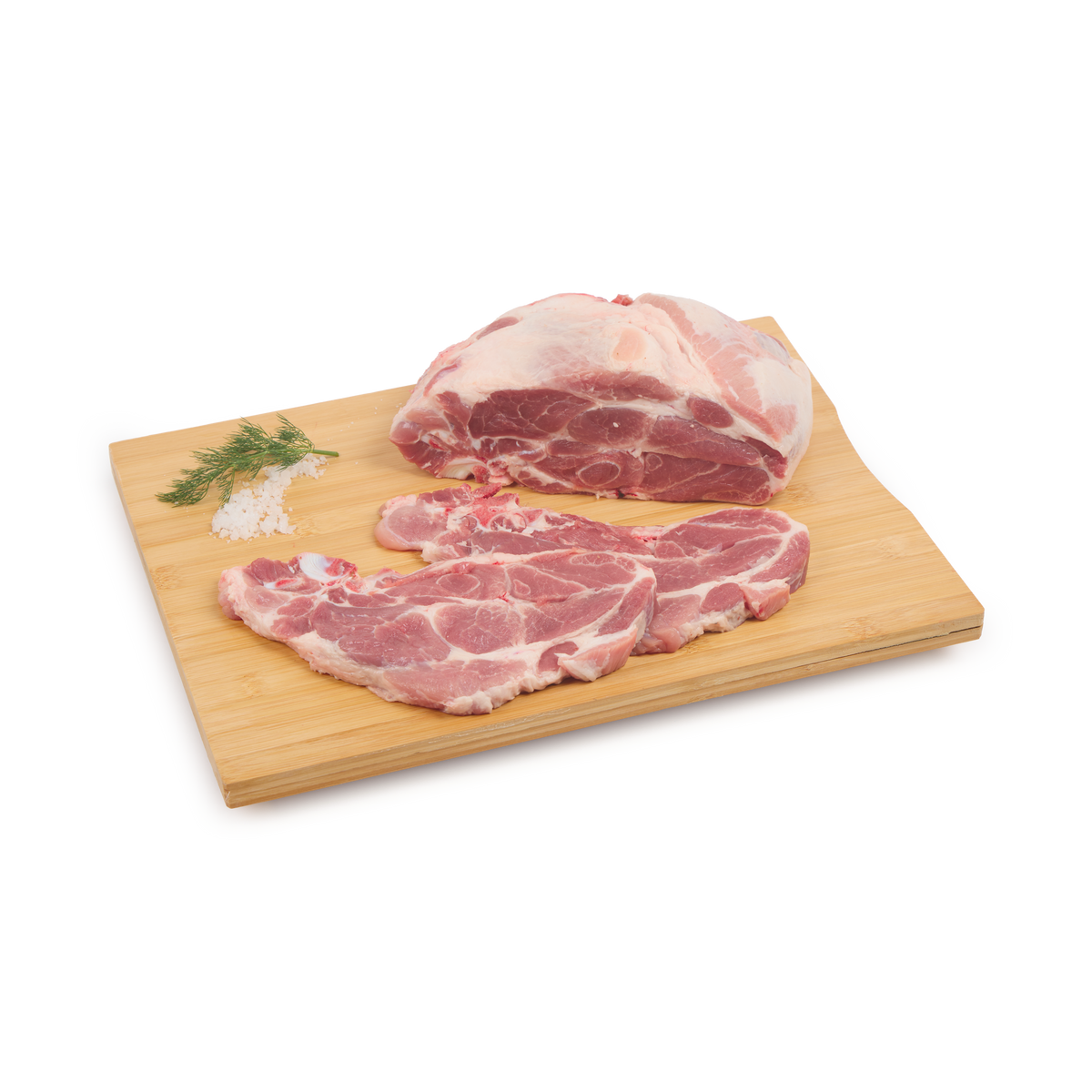 Chuleta de aguja de cerdo por medias ó enteras