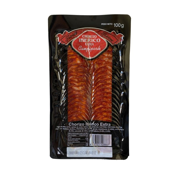 Chorizo ibérico lonchas Canpipork 100g