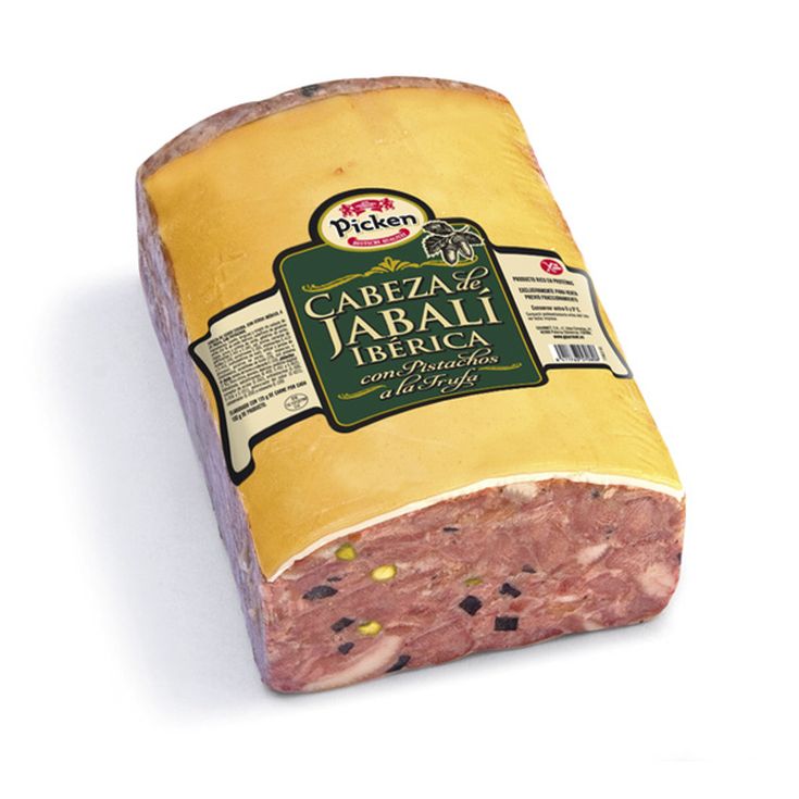 Cabeza de jabali iberico c/ trufa y pistachos Picken