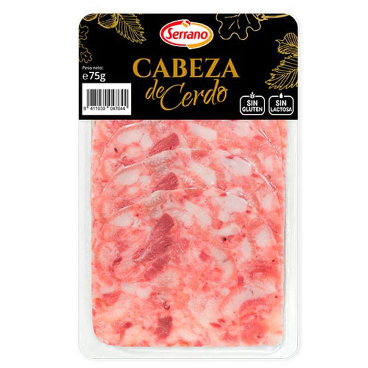 Cabeza cerdo lonchas Serrano 75gr La Despensa