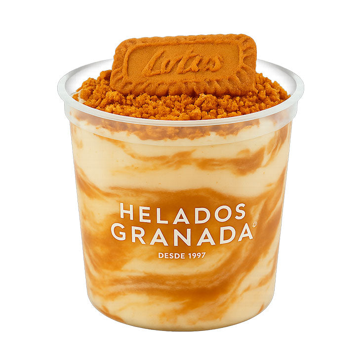 Tarrina sabor lotus Helados granada 1l
