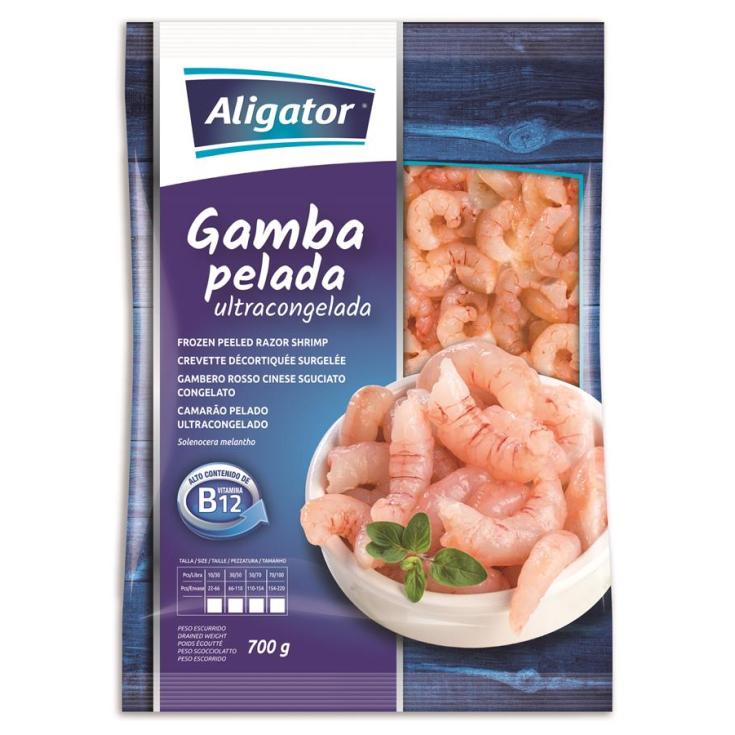 Gamba pelada 70/100 Aligator 700g
