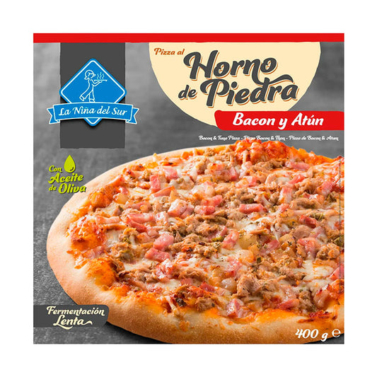 Pizza bacon & atun horno de piedra Niña del sur 400g La Despensa