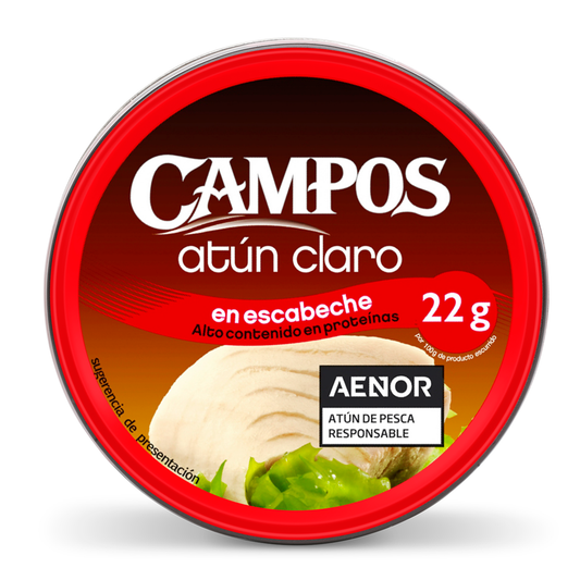 Atun claro escabeche lata Campos 104g escurr La Despensa