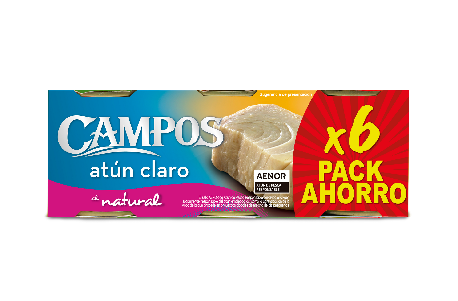 Atun claro natural Campos p6x85g