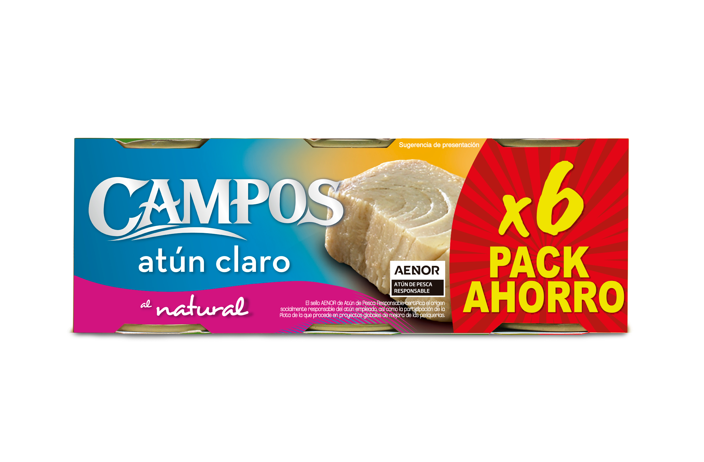 Atun claro natural Campos p6x85g