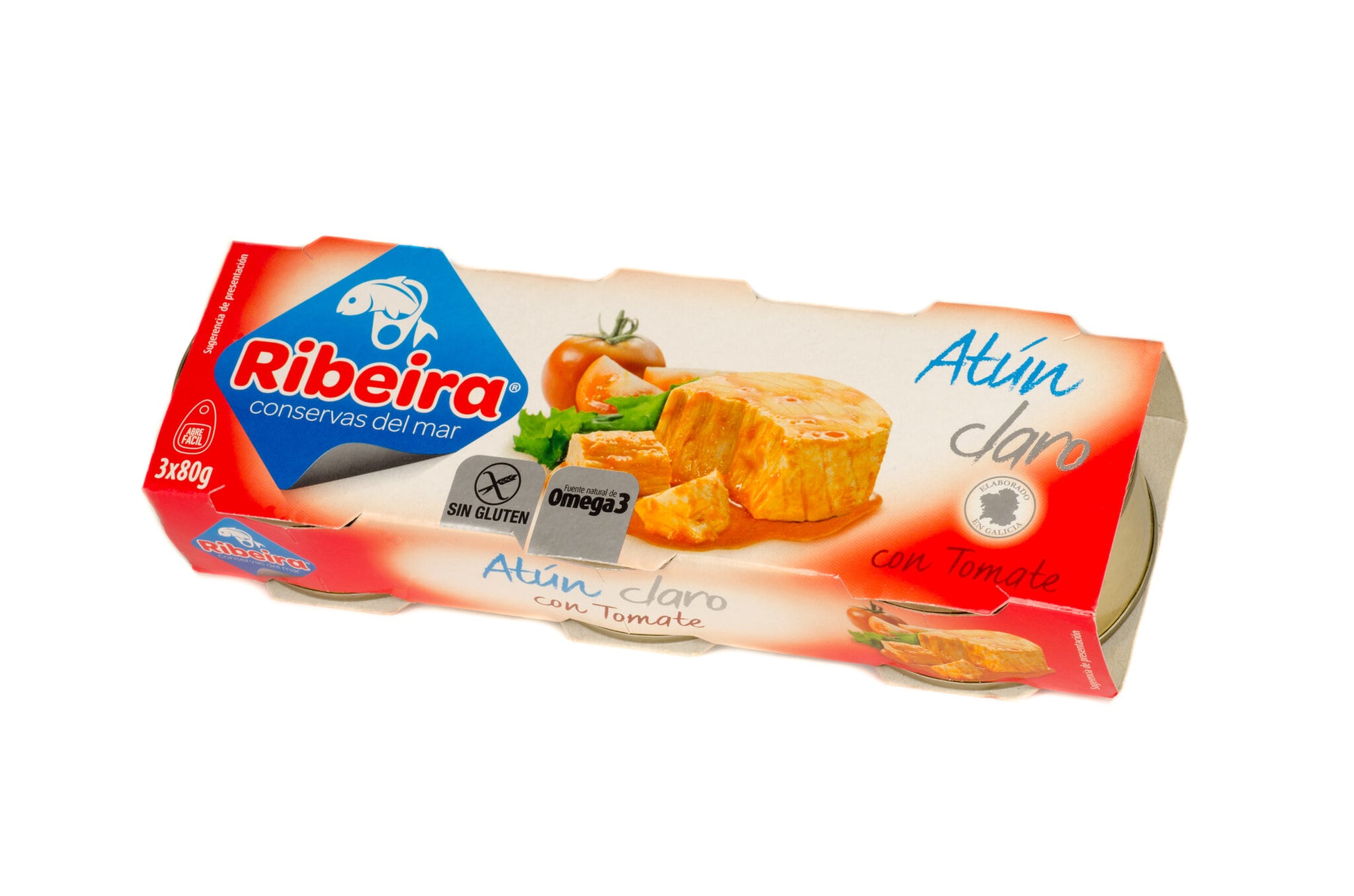 Atun claro en tomate ro-52 Ribeira p3 52g escurr