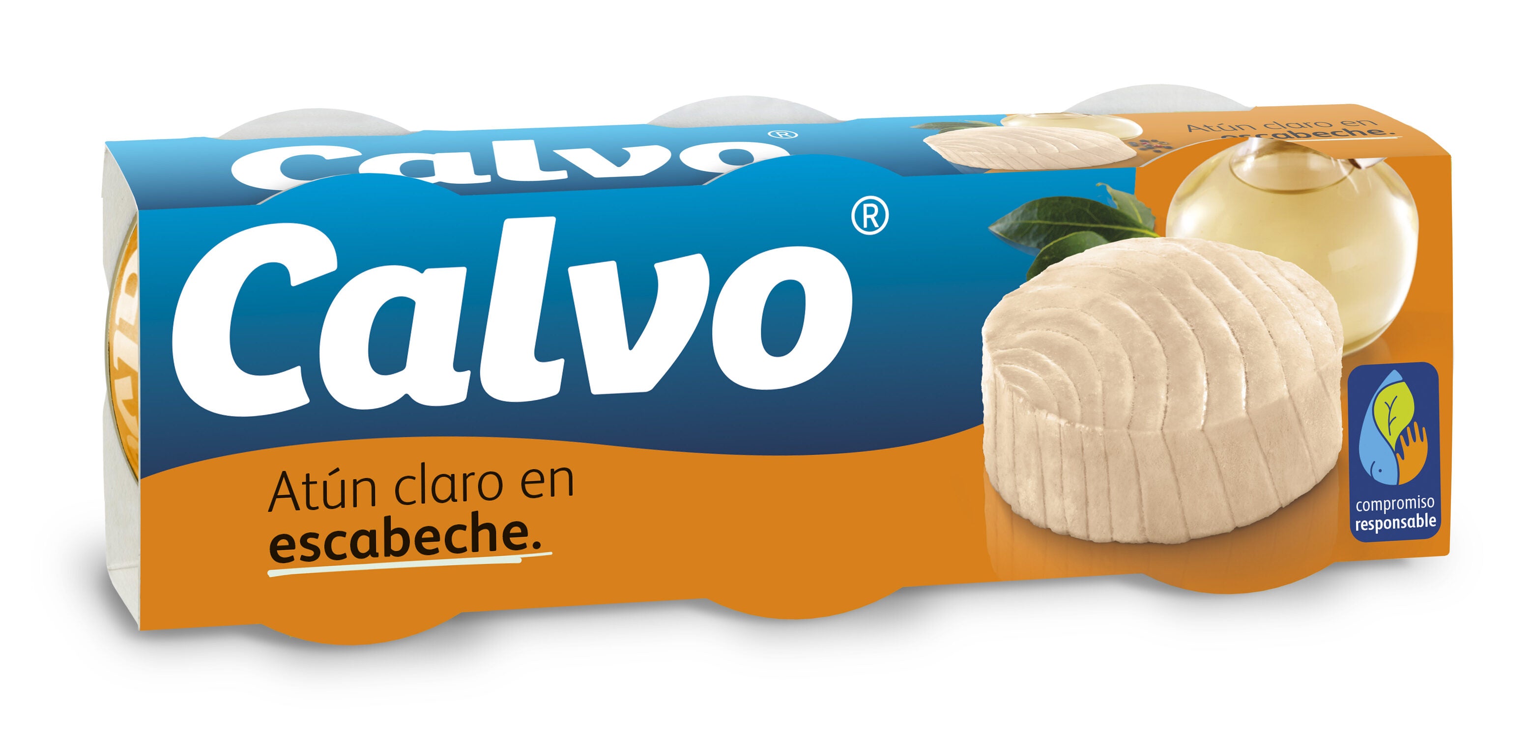 Atun claro escabeche lata Calvo p3 156g escur