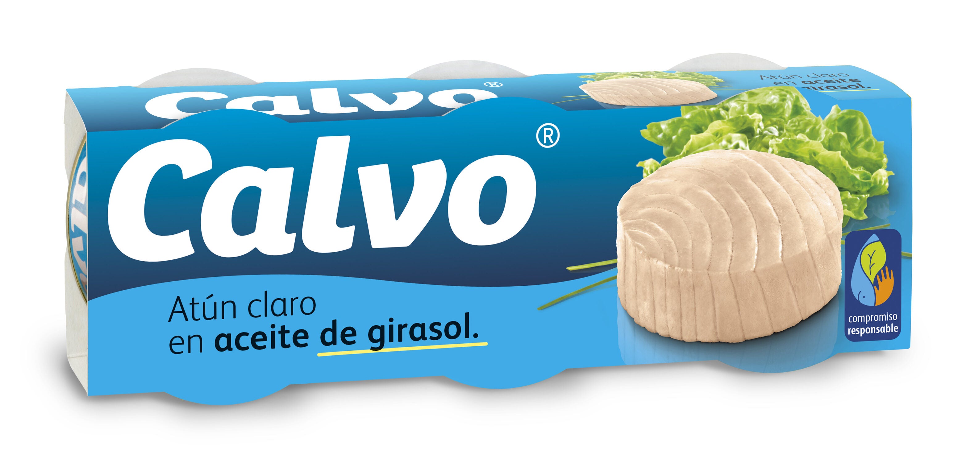 Atun claro aceite girasol lata Calvo p3 52g escur