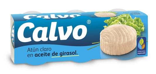Atun claro aceite girasol lata Calvo p3 52g escur La Despensa