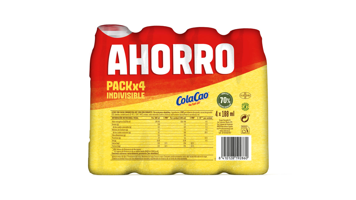 Batido on the go 0% azucares Colacao p4