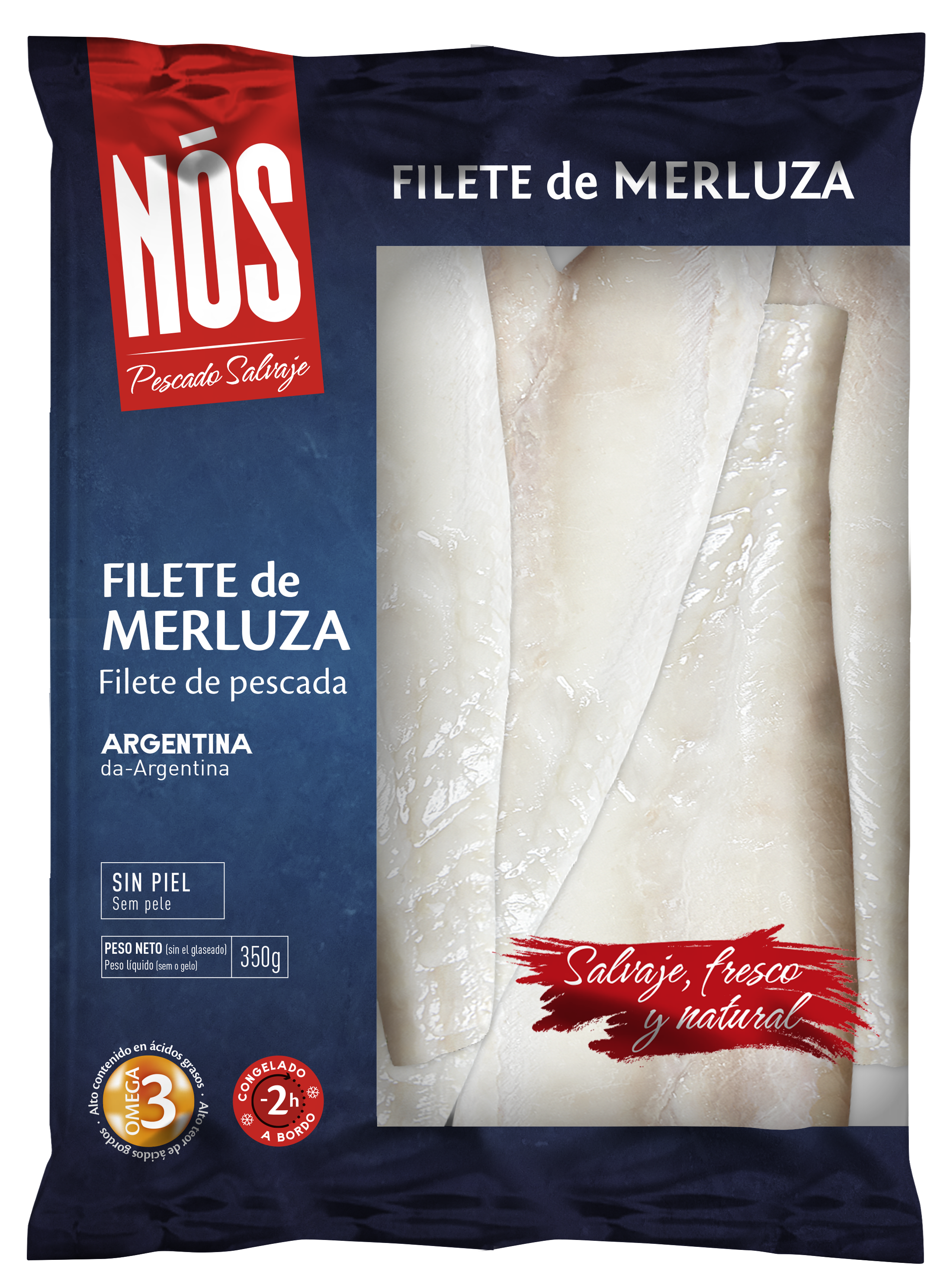 Filete merluza sin piel Nos 350g