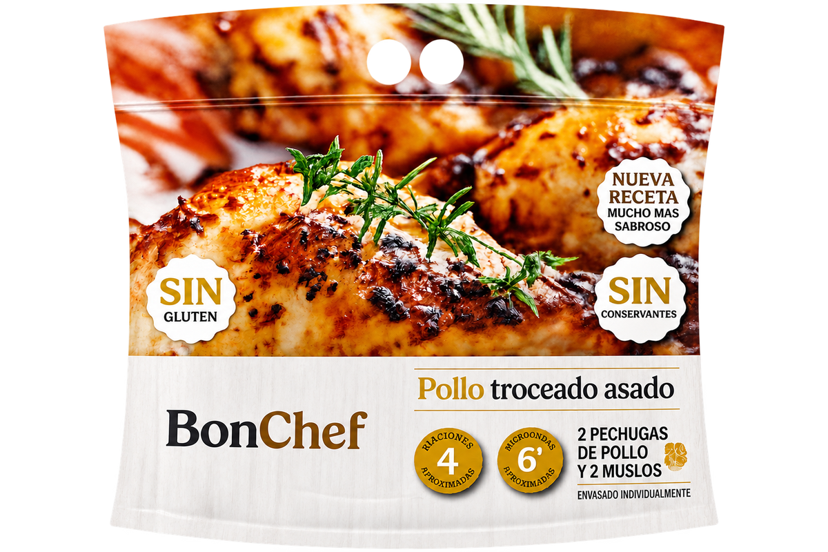 Pollo asado troceado