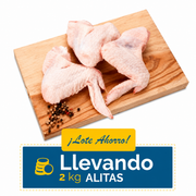 Alas de pollo llevando 2 kilos