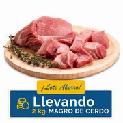 Magro jamon de cerdo llevando 2 kilos