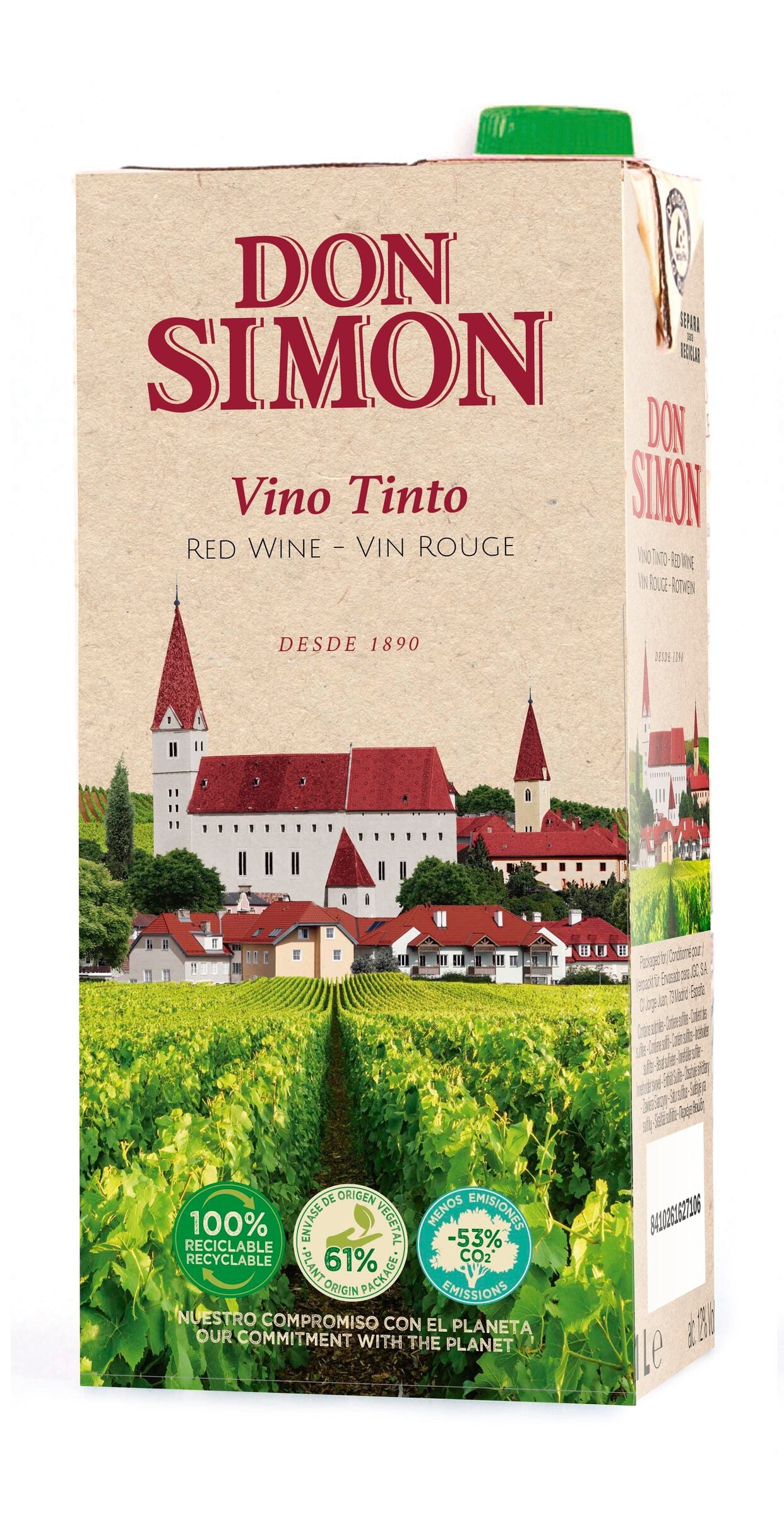 Vino tinto mesa brik Don simon 1l